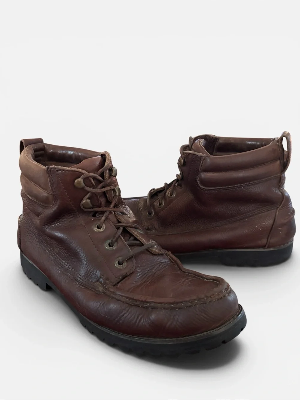 Vintage Eddie Bauer Gore-Tex Leather Moc Toe Hiking Work Boots Size 13
